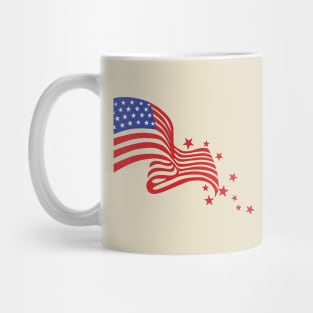 USA Flag and Stars Mug